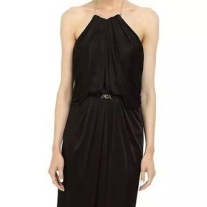 Versace Collection Satin Halter Dress, Women's Size 10, Black - NEW Msrp $824